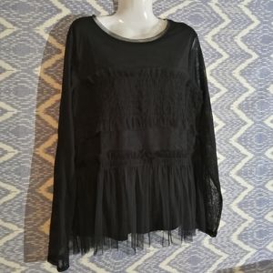Simply Vera Vera Wang black top size Lg
